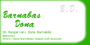 barnabas dona business card